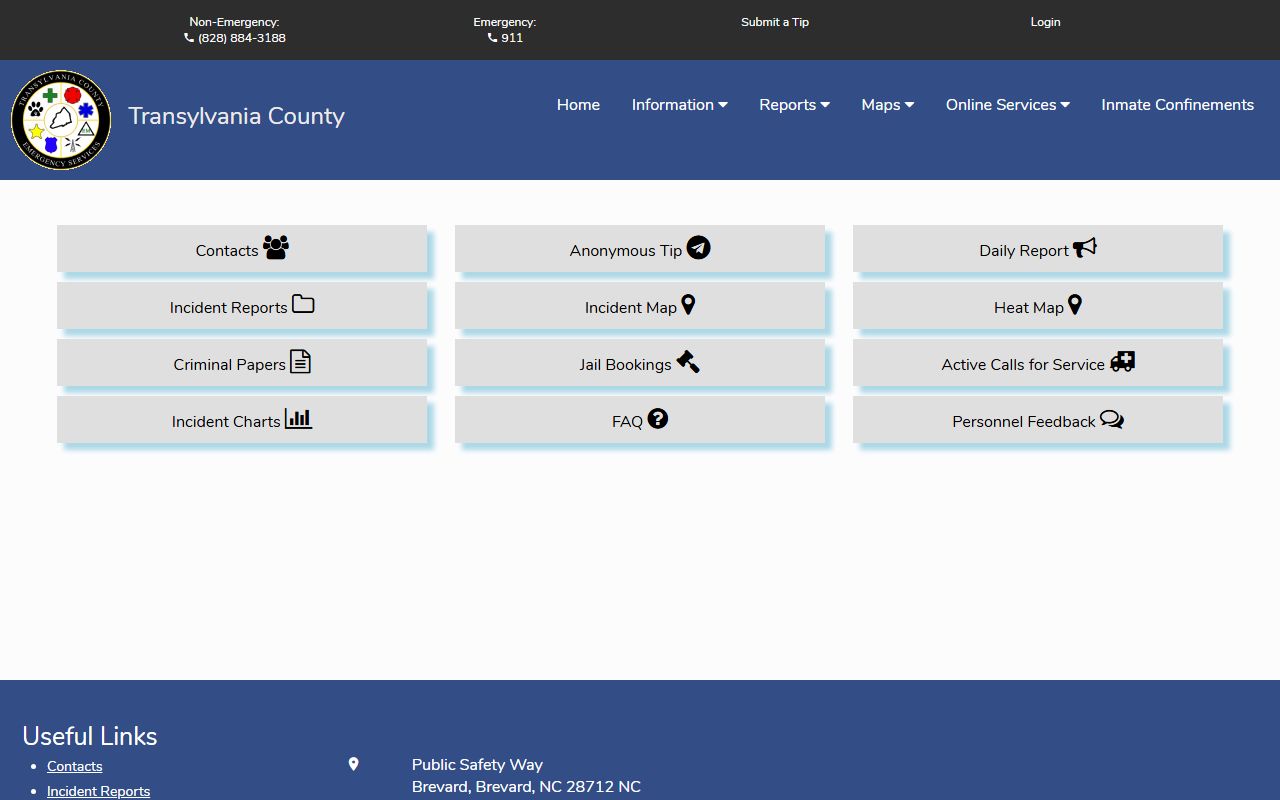 Transylvania County arrest records and court charges Citizen Connect home