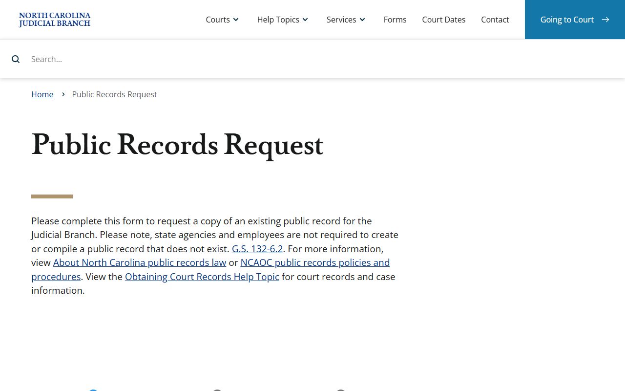 Transylvania County Court records Judicial Branch public records request